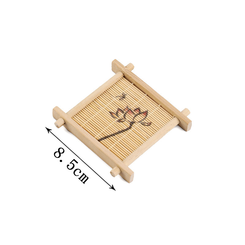 Title 1, Bamboo Square Well-shaped Coaster Tea Pot Base ...