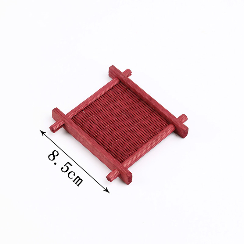 Title 3, Bamboo Square Well-shaped Coaster Tea Pot Base ...