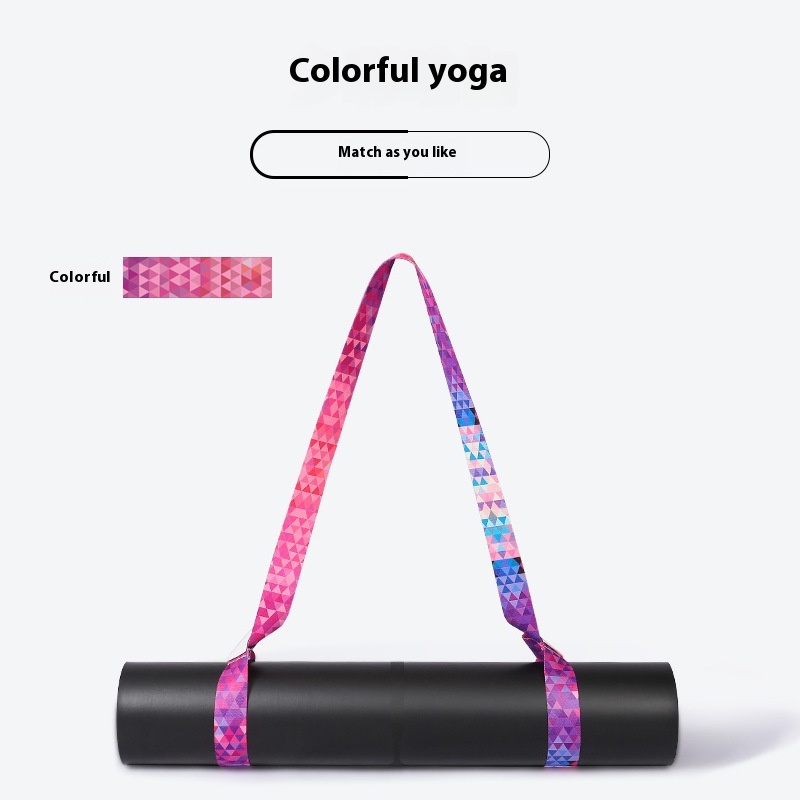 Title 2, Printed Yoga Mat Strap Nylon Colorful Ratchet T...