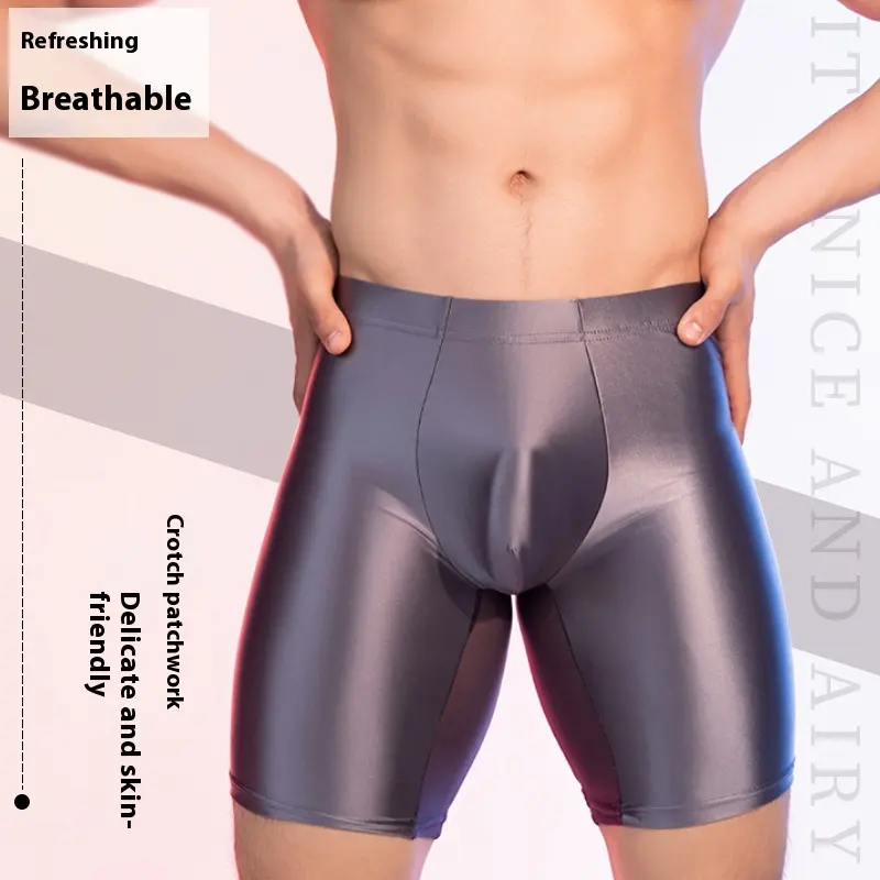High Elasticity Glossy Ice Silk Sexy Fitness