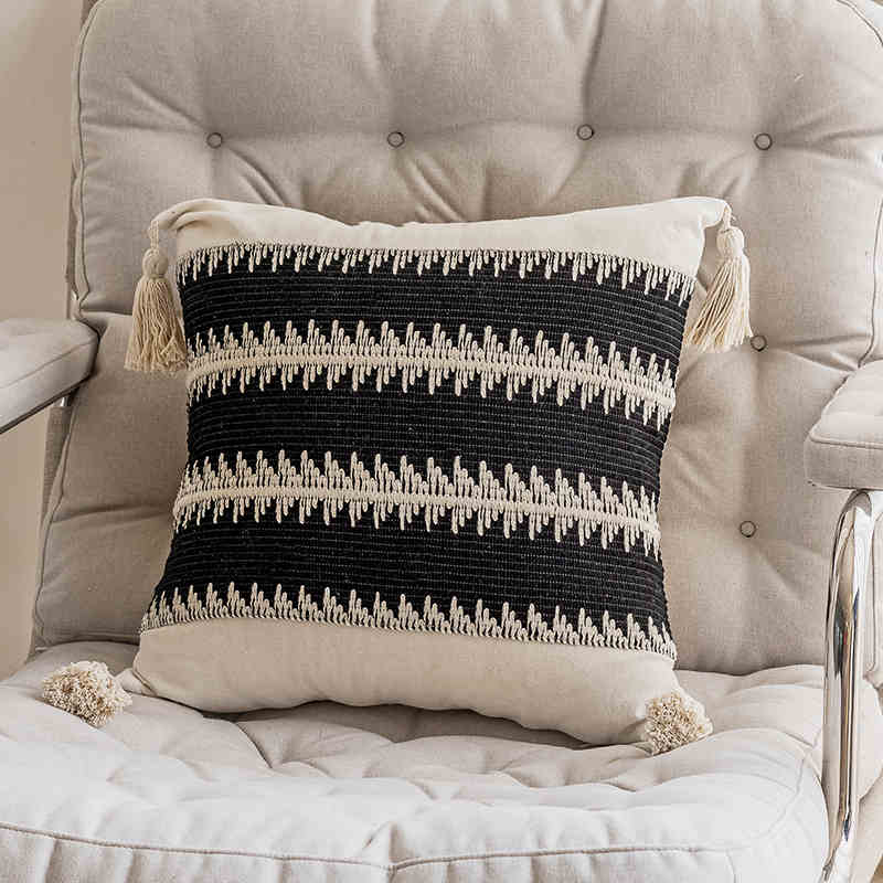 Square pillow black 45x45