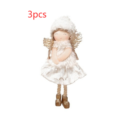 WhiteLaceSkirtAngelPendant3pcs