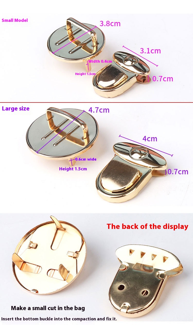 Title 4, Schoolbag Hardware Lock Accessories Fixed Relea...