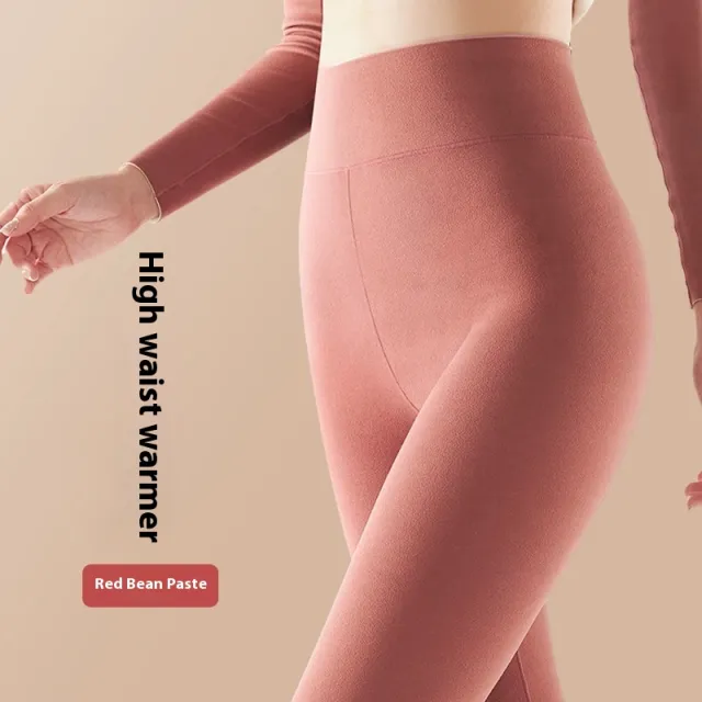 Solid Color High Waist Women's Thermal Underwear Pant Pink High Waist - Shop at LoveMi