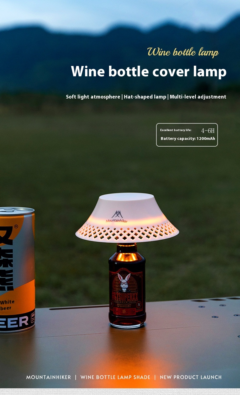 Title 1, Wine Bottle Lampshade Outdoor Camping Lantern