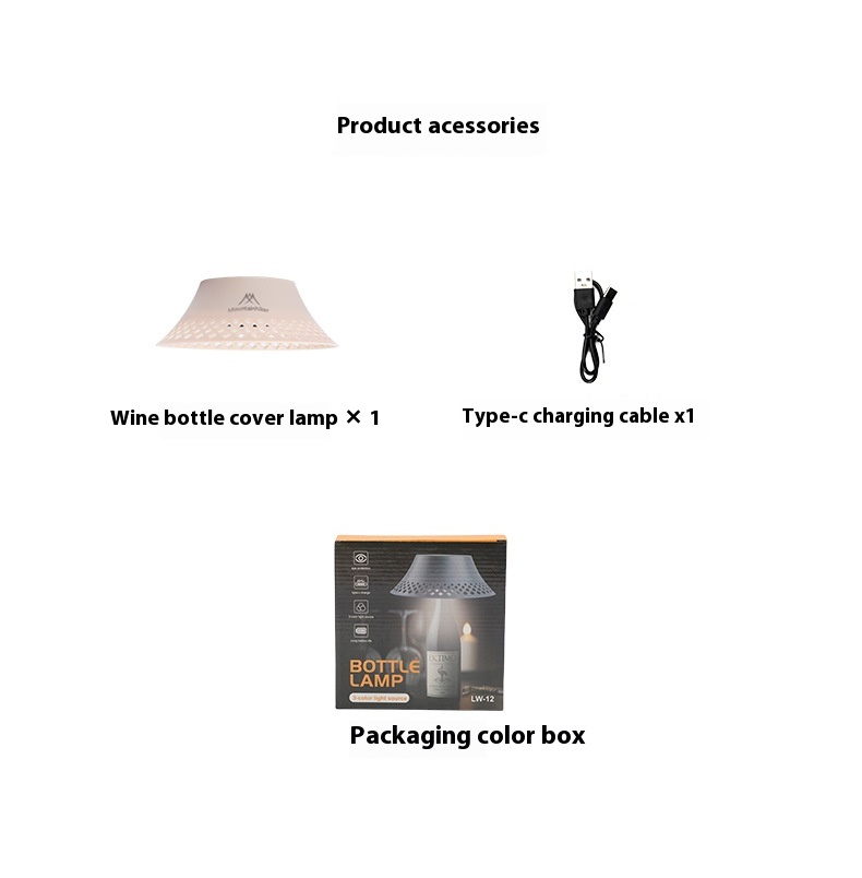 Title 15, Wine Bottle Lampshade Outdoor Camping Lantern