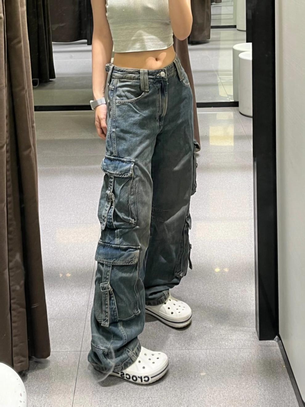 Title 5, American Retro Loose Street Wide Leg Jeans. Wei...