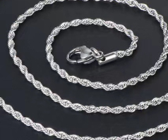 Ebay Trendy Single Chain Stylish Pendant Necklace Trendy Men's Titanium Steel Hemp Flowers Chain Clavicle Necklace