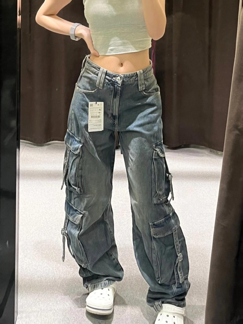 Title 2, American Retro Loose Street Wide Leg Jeans. Com...