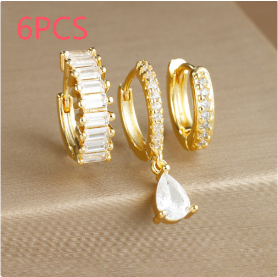 E1575 Gold And White 6PCS