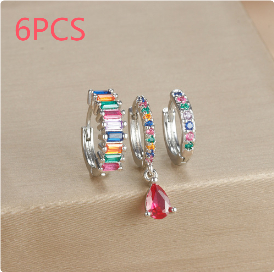 E1575 Silver Color 6PCS