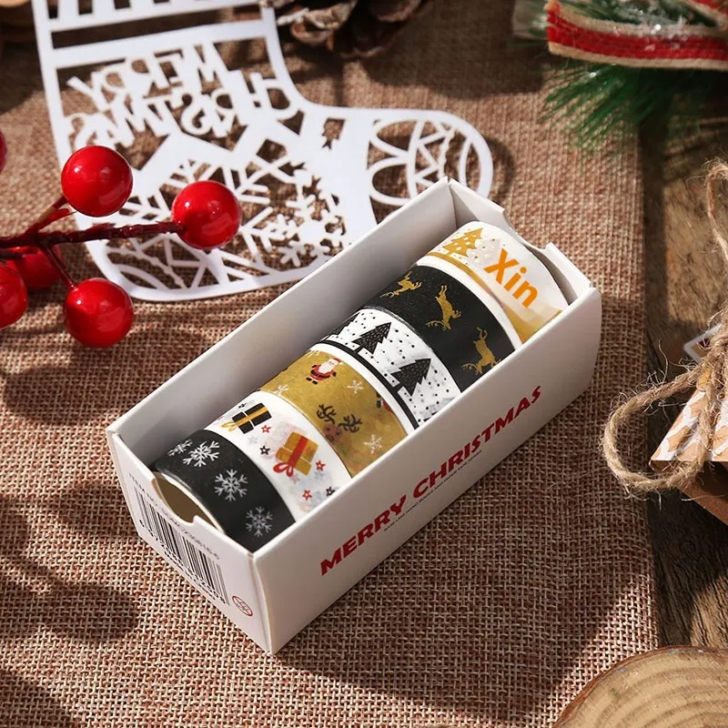 Creative Christmas Gift And Paper Adhesive Tape Journal Tape Christmas Decoration Material Cute Christmas Tape – image 7