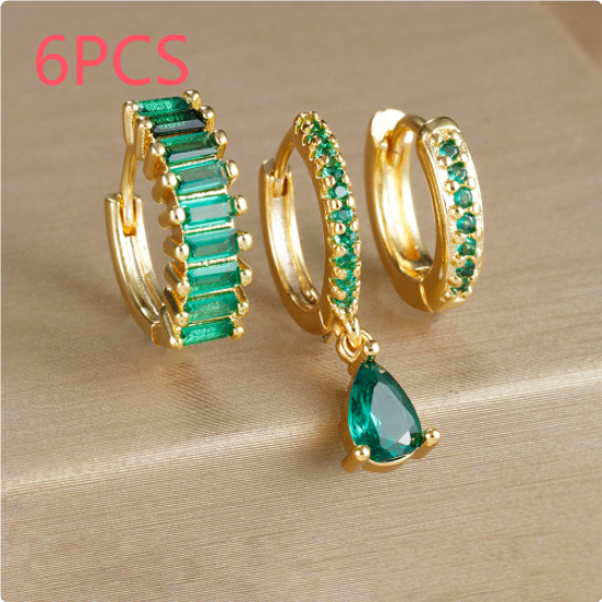 E1575 Gold Green 6PCS