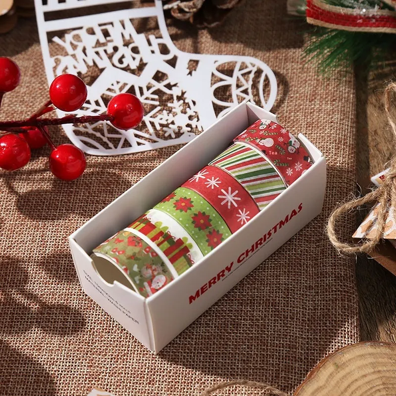 Creative Christmas Gift And Paper Adhesive Tape Journal Tape Christmas Decoration Material Cute Christmas Tape – image 8