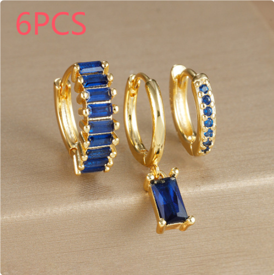 E1575 Gold Blue 6PCS