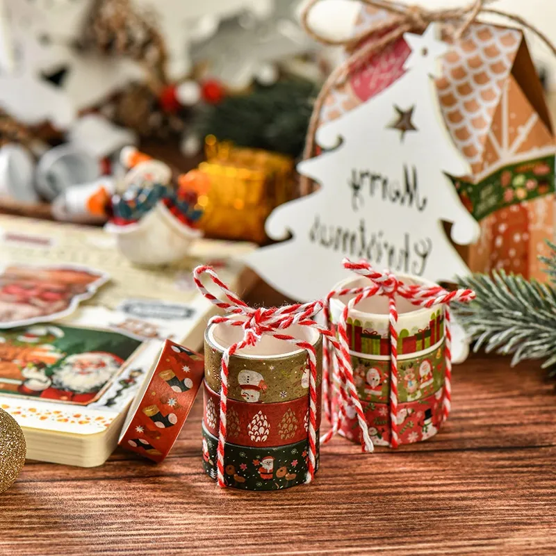 Creative Christmas Gift And Paper Adhesive Tape Journal Tape Christmas Decoration Material Cute Christmas Tape – image 3