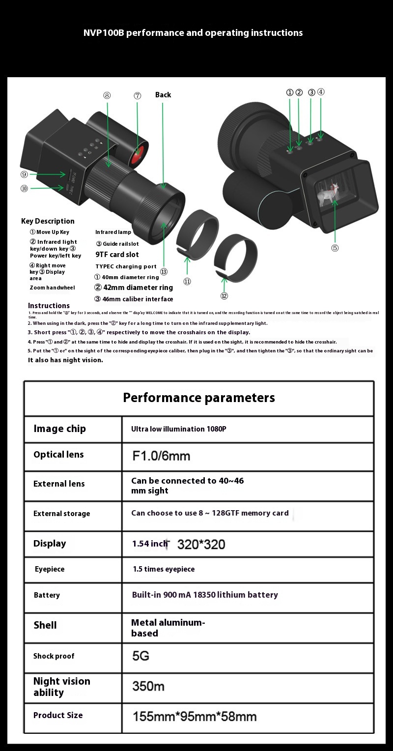 Title 1, Cross Cursor Night Vision Instrument Infrared HD