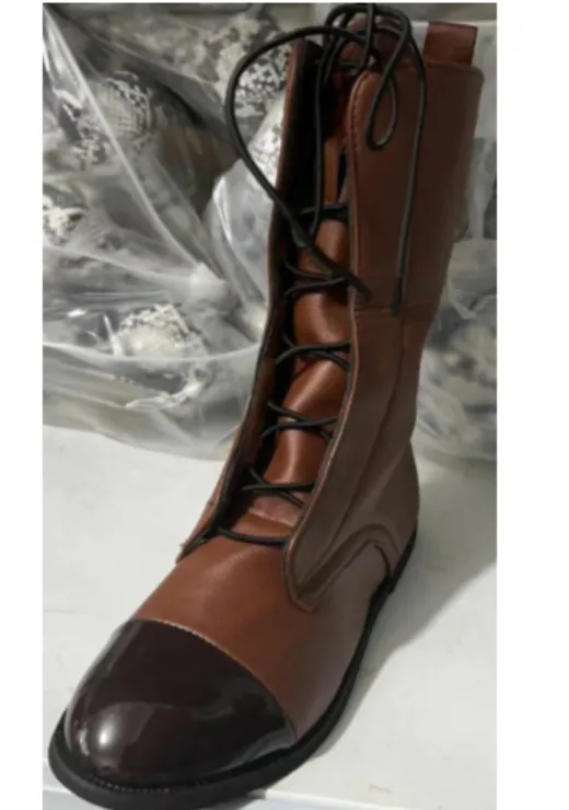 Rough Low Heeled Handsome Motorcycle Martin Boots Brown - Shop at LoveMi