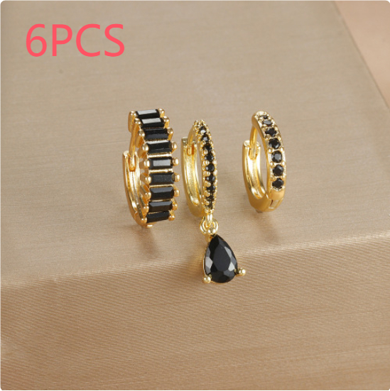 E1575 Gold Black 6PCS