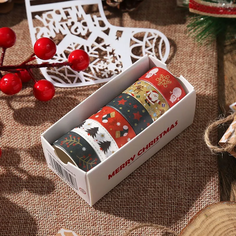 Creative Christmas Gift And Paper Adhesive Tape Journal Tape Christmas Decoration Material Cute Christmas Tape – image 9