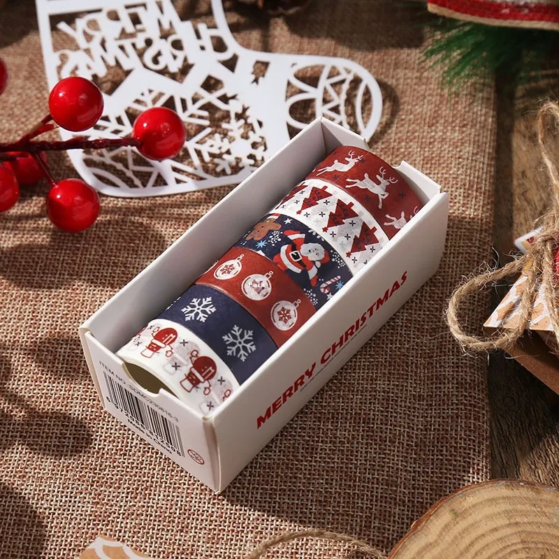 Creative Christmas Gift And Paper Adhesive Tape Journal Tape Christmas Decoration Material Cute Christmas Tape – image 6