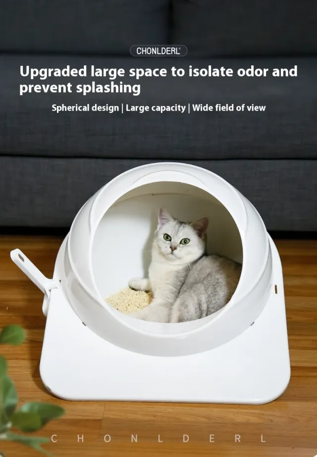 Litter Box Large Fully Enclosed Cat Litter Basin Deodorant Ariston - Shop at LoveMi