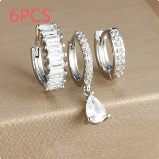 E1575 Silver White 6PCS