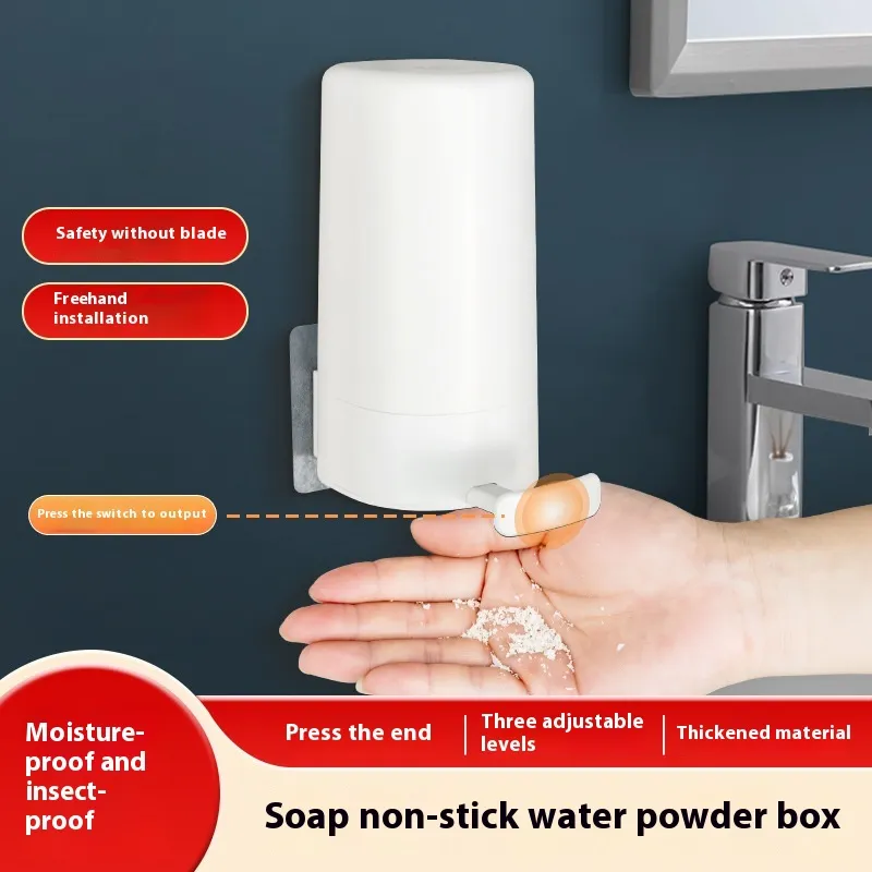 Soap Grinder Dispenser Soap Box Wall Mounted Dry Organizer Box Soap Powder Grinding Box For Restaurant Kitchen Office Gyms Hotel – image 5