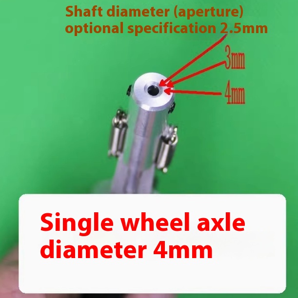 Single wheel axle diameter4