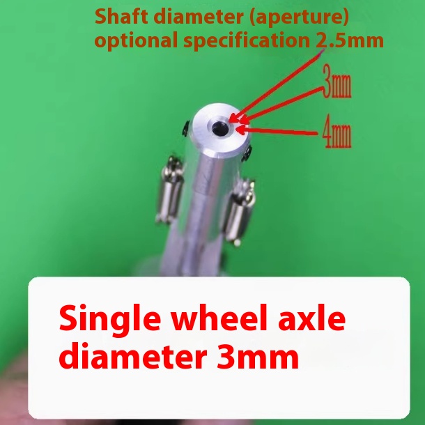 Single wheel axle diameter3