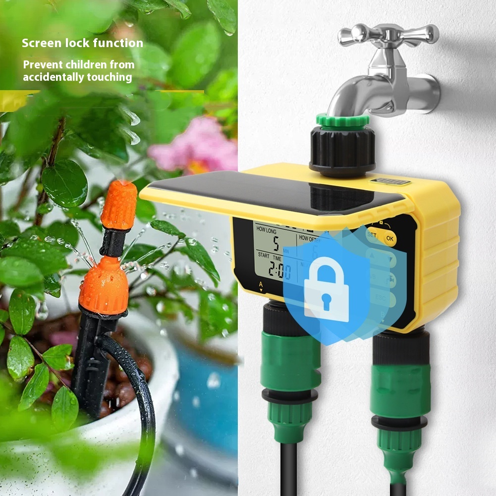 Title 2, Solar Water Valve Controller Two-way Timing Irr...