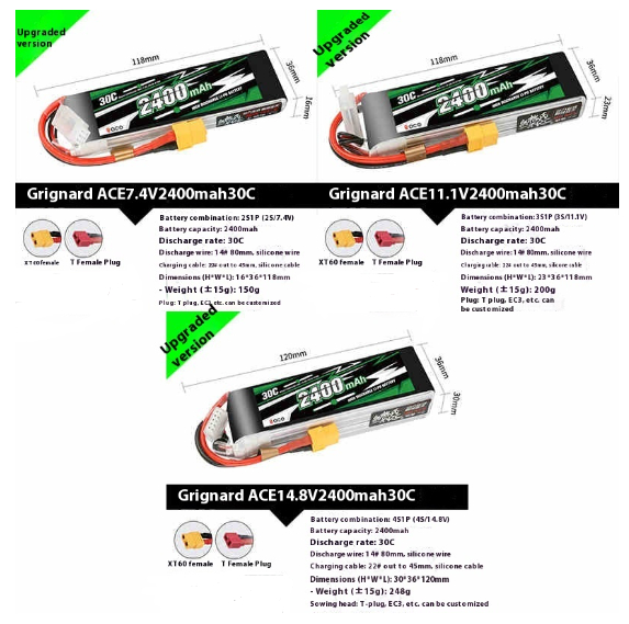 2Sor7.4V T connector