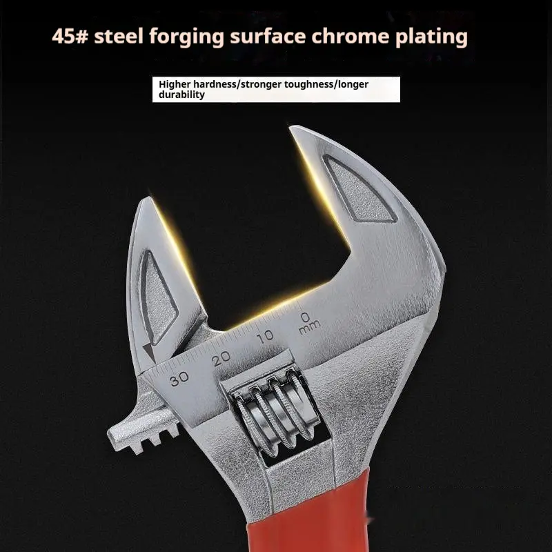 Multi Functional Portable Large Opening Short Handle Adjustable Wrench