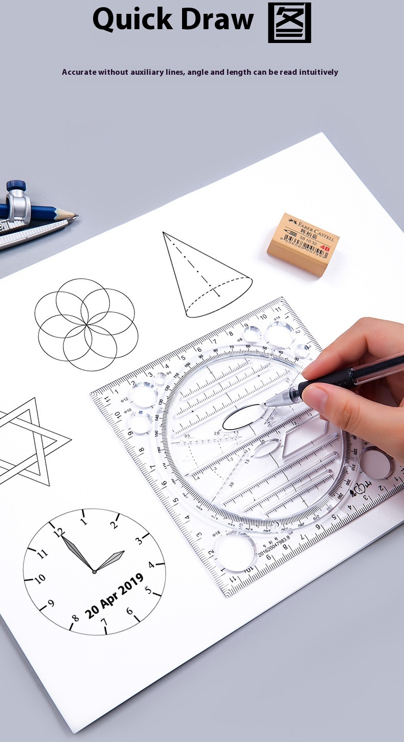 Title 6, Student Circle Drawing Mathematics Hand Account...