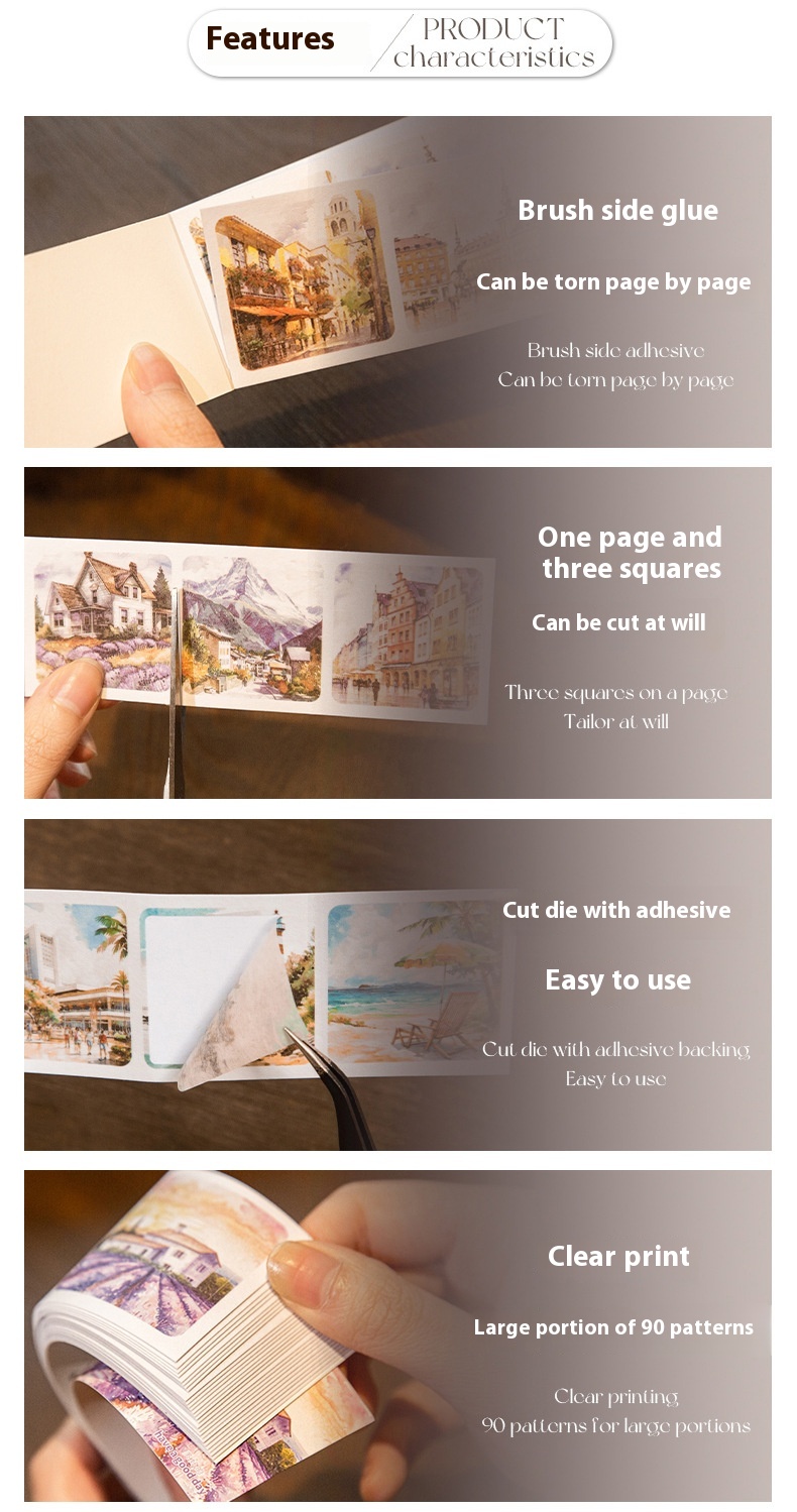 Title 9, DIY Ribbon Travel Landscape Paper Sticker Book