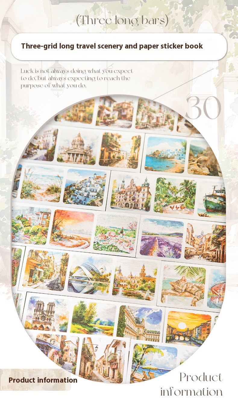 Title 19, DIY Ribbon Travel Landscape Paper Sticker Book