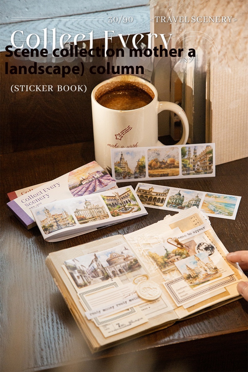 Title 11, DIY Ribbon Travel Landscape Paper Sticker Book