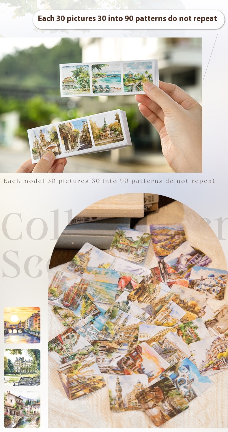 Title 6, DIY Ribbon Travel Landscape Paper Sticker Book