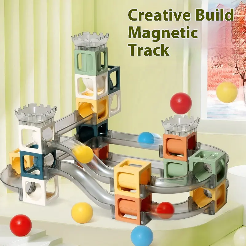 Puzzle Magnetic Track Building Blocks Multi-assembly Development