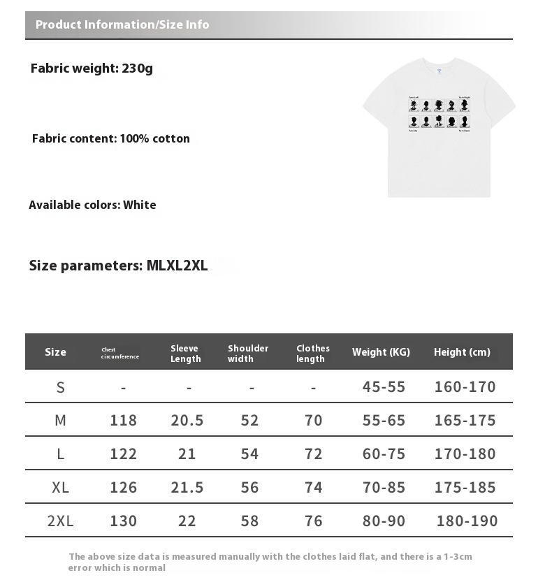 Title 1, Herren T-Shirt mit lustigem Kopf-Print Kurzärml...