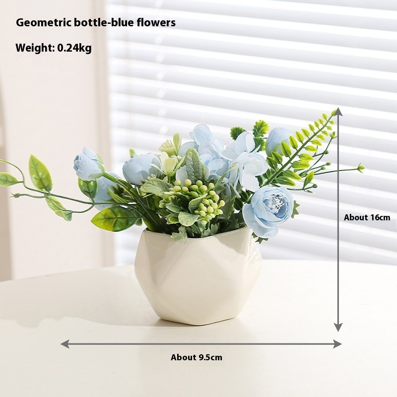 Blue Flower Strap Flowerpot