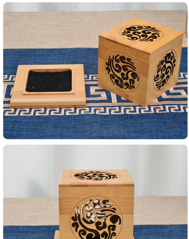 Title 6, Incense Box Solid Wood Box Bamboo Wood Home Inc...