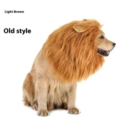 King Of The Jungle Pet Funny Lion Head Cover - Red Brown M - View 1