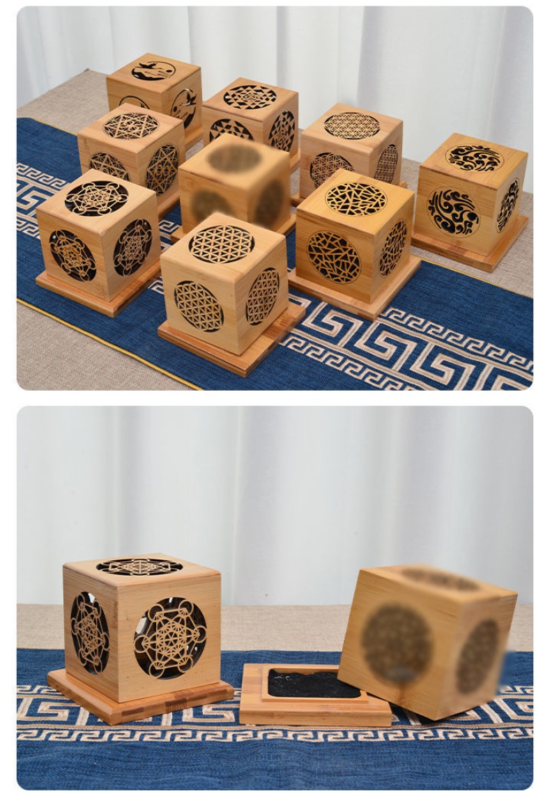 Title 4, Incense Box Solid Wood Box Bamboo Wood Home Inc...