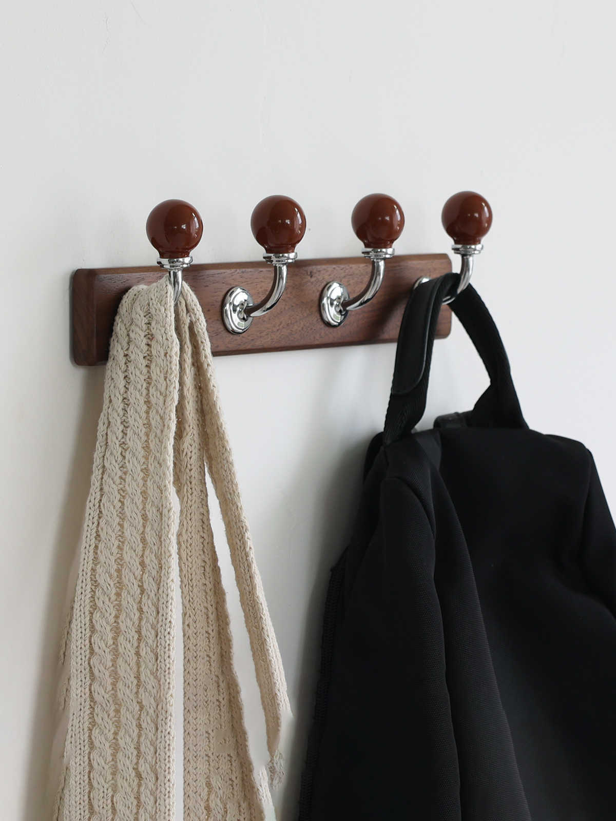 Title 11, Walnut Solid Wood Hook Entrance Coat Bag Decora...