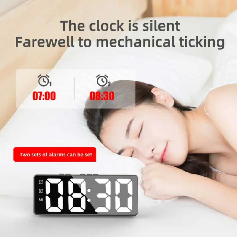 Title 3, Mute Smart LCD Electronic Clock Noiseless Clock