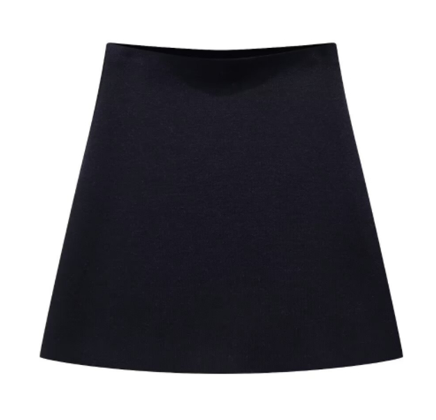 Black Knitted Overskirt