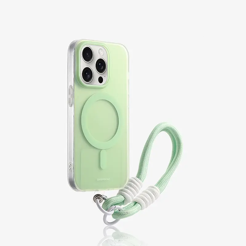 Frosted Magnetic Drop-resistant All-inclusive Phone Case With Lanyard