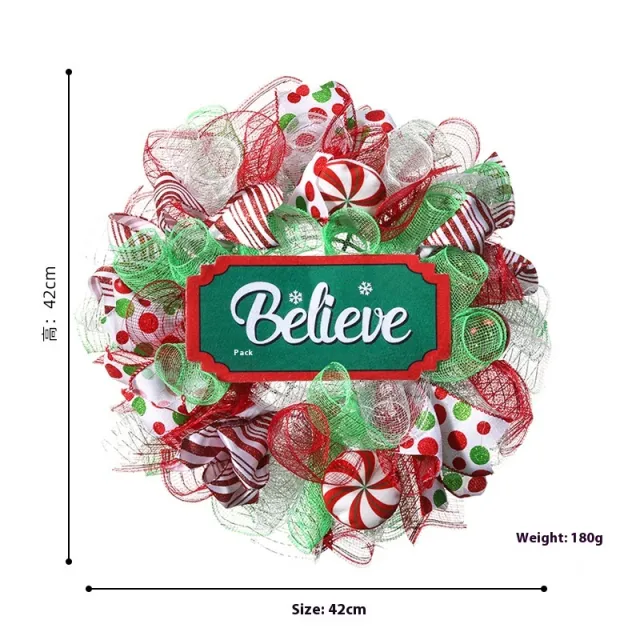 Christmas Wreath Garden Wreath Holiday Decoration Believe Garland - Shop at LoveMi