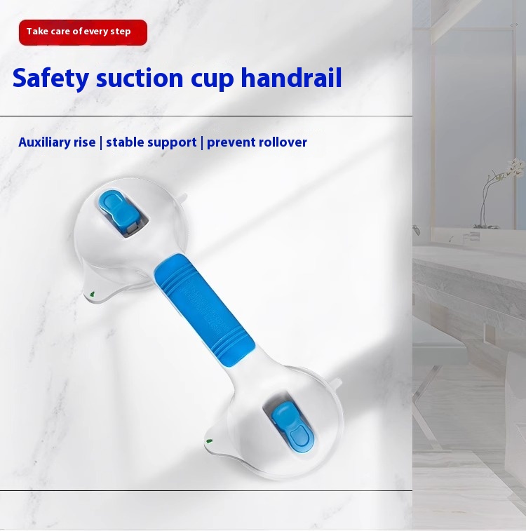 Title 9, Non Perforated Suction Cup Bathroom Handrail